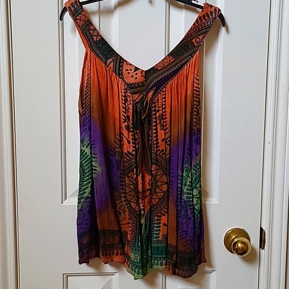 Vibrant Multicolor Sleeveless Top